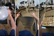 Percussionists Makes Cool Sound Effects on Multiple Instruments