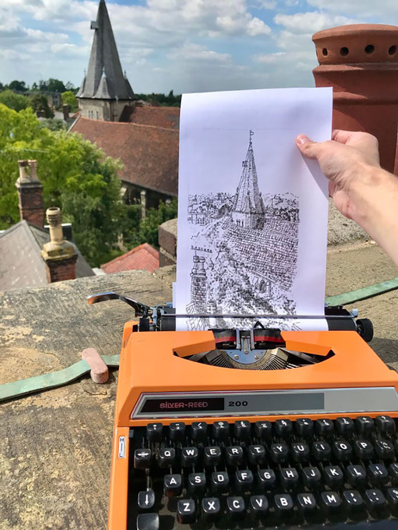 This Artist Draws Using Only Letters And Numbers On Old Typewriters 