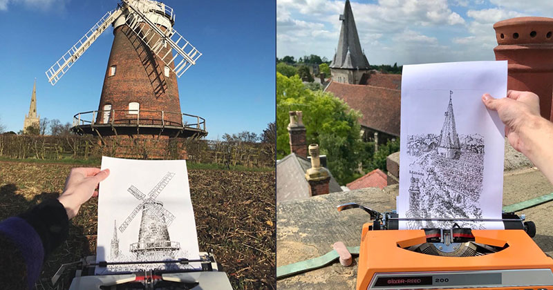 This Artist Draws Using Only Letters and Numbers on Old Typewriters