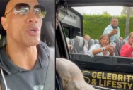 The Rock Pulled Up Beside a Celebrity Bus Tour and It’s Priceless