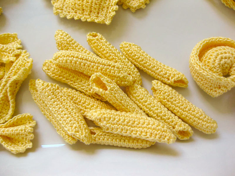crocehted pasta by Normalynn Ablao Copacetic Crocheter 5 These Crocheted Pasta Dishes are Simply Delightful