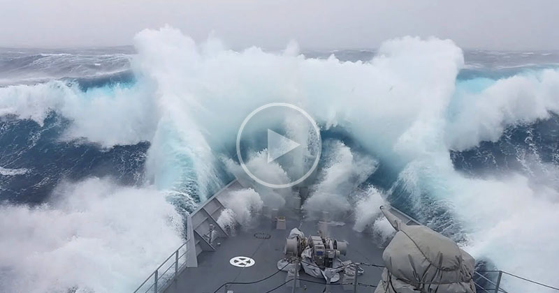 Warship Patrolling for Poachers Gets Smashed by Monster Wave in Antarctica