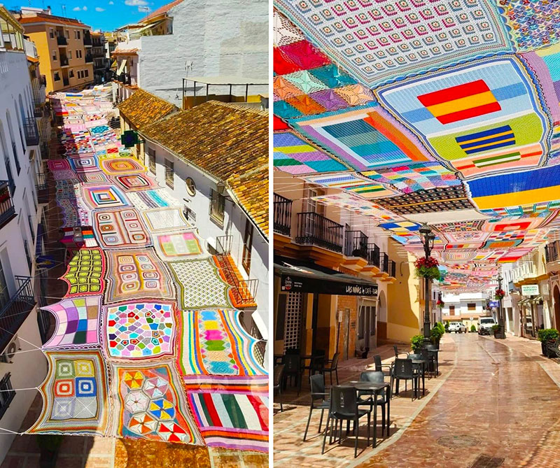 Local Crochet Teacher in Spain Gets Class to Make a Giant Canopy for Shade 3 Local Crochet Teacher in Spain Gets Class to Make a Giant Canopy for Shade