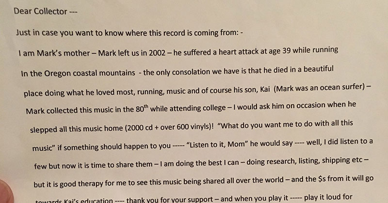 He Bought a Soundgarden Vinyl and Found a Most Unexpected Letter Inside