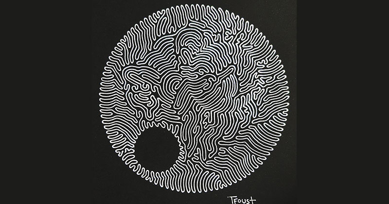 3 Circles (1 Hidden) Drawn With a Single Continuous Line by Tyler Foust