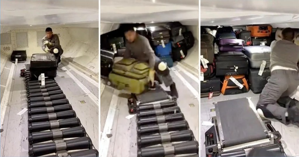 How 100 Checked Bags are Stored in a Plane