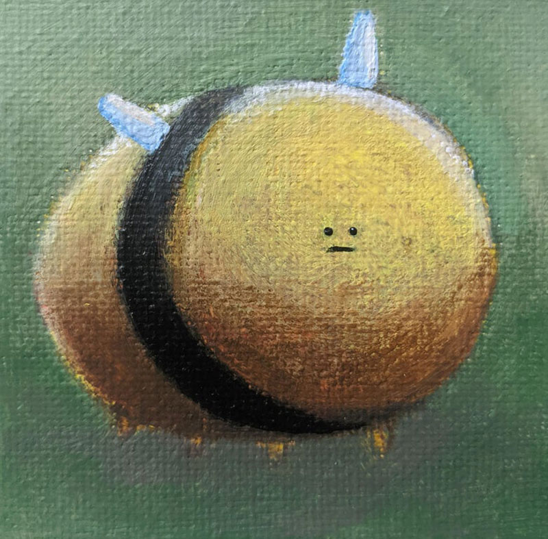 bee painting by Murvyn Lowe This Bee Painting Makes Me Happy