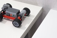 Building Lego Vehicles To Cross Progressively Longer Gaps
