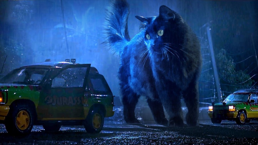 Someone Replaced the T-Rex in Jurassic Park with a Giant Cat and It's Amazing