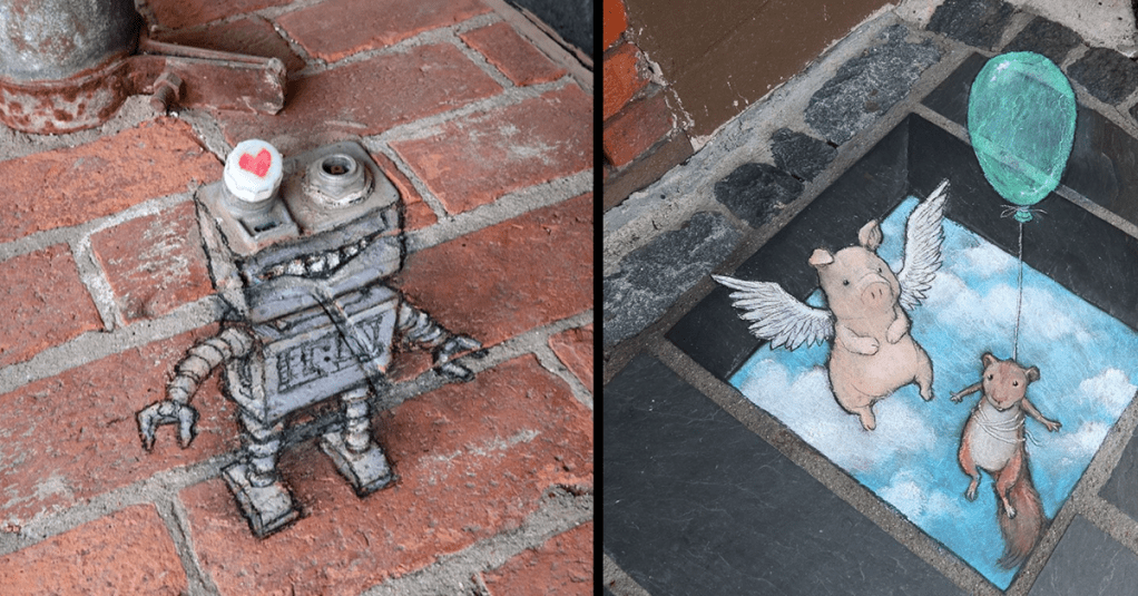 This Street Artist Shows What He Can Do With a Little Chalk and Imagination
