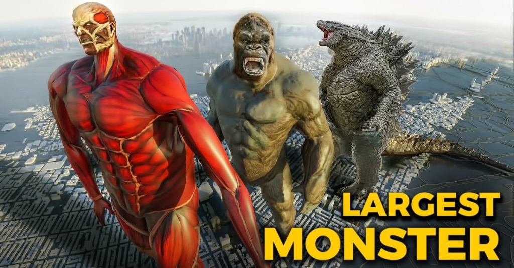 Animation Video Compares the Size of Monsters From Movies, TV, and Video Games