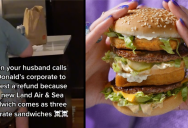 Customer Complained About the “Land, Air & Sea” McDonald’s Sandwich and TikTokers Are Laughing