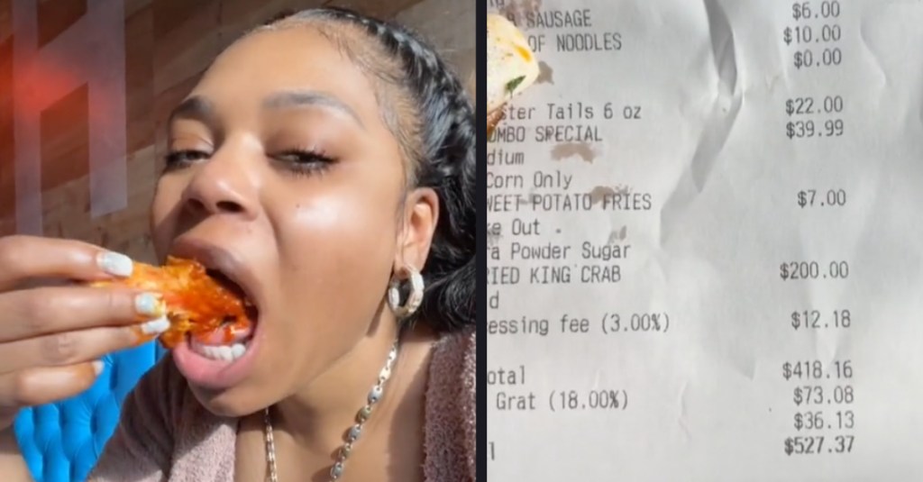 Woman Unknowingly Spends $500 on Seafood at a Restaurant and the Internet Reacts