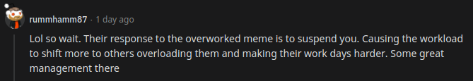 legendary meme antiwork 7 1650040851152 Overworked Man Claims He Was Suspended for Posting a Meme in His Work Chat