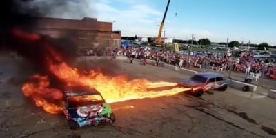 You Must See This Old Russian Sedan That Has Been Customized With Flamethrowing Headlights