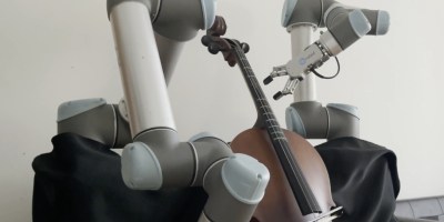 Two-Armed Robot Plays Cello and Double Bass