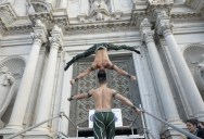 Vietnamese Acrobat Sets a World Record by Climbing 100 Stairs With His Brother Balanced on His Head