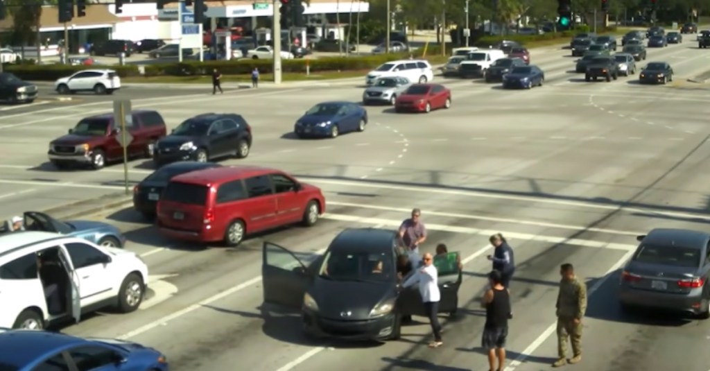 Good Samaritans Stopped a Car From Crashing Into Traffic After the Driver Had a Medical Incident