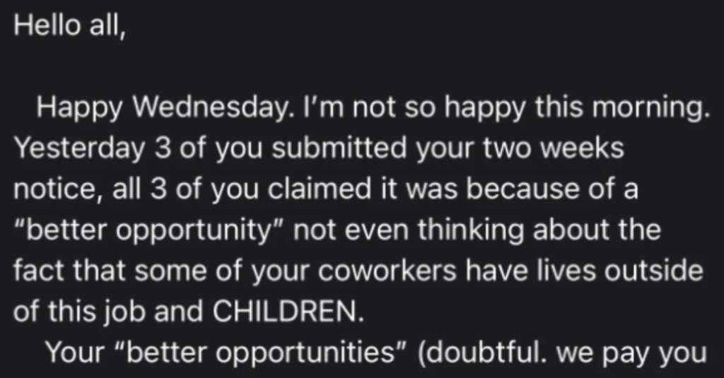 Boss Demands 3 Months Notice for Employees Who Quit And The Internet Thinks That's Hilarious