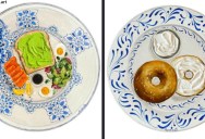 Artist Paints Old Plates With Realistic 3D Food