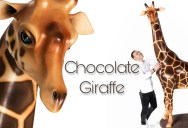 An 8-Foot Tall Giraffe Made Completely Out of Chocolate