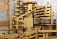 A Giant Marble Run Made Out of Cardboard