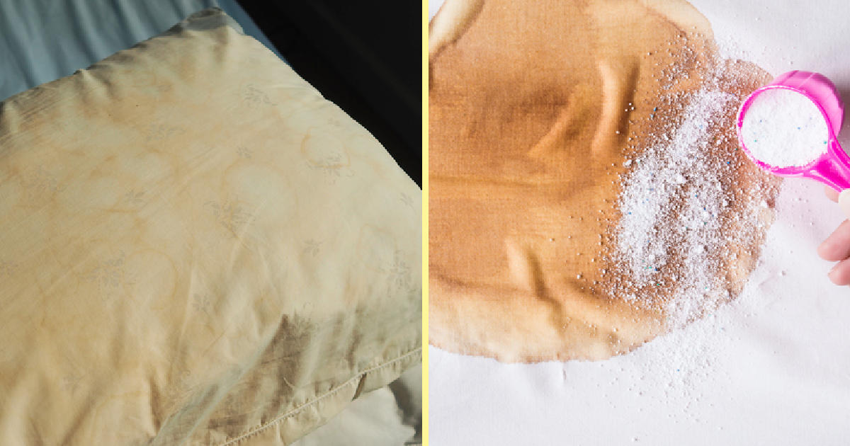 How To Get Those Yellow Stains Out Of Your Pillows » TwistedSifter