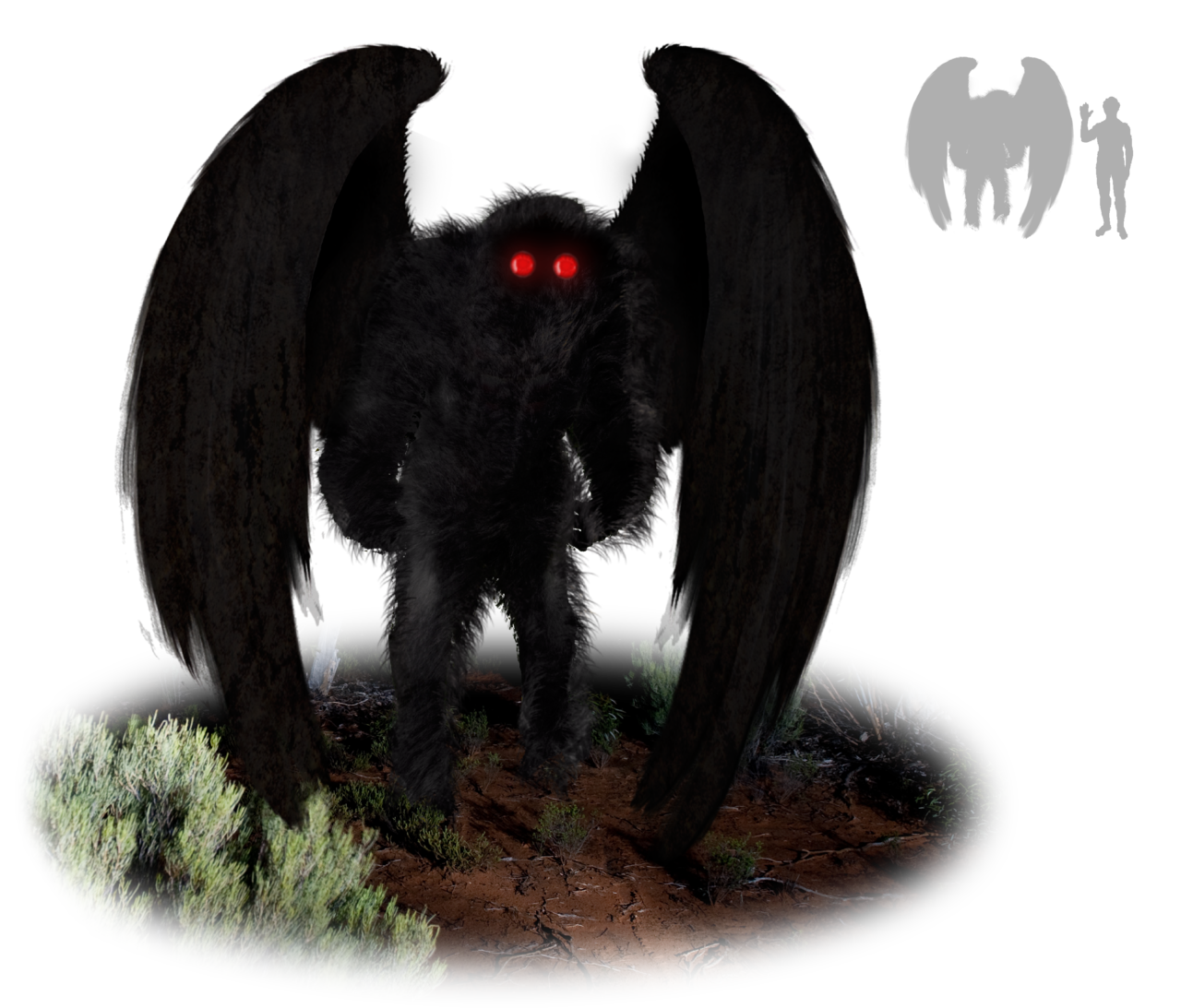 Mothman Artists Impression A Fascinating Documentary About The Mothman Of West Virginia