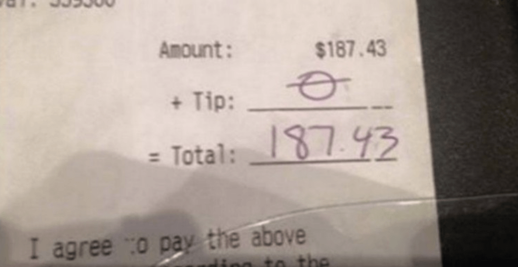Screen Shot 2022 06 08 at 12.53.47 PM A Server Called Out a Customer Who Didn’t Leave Her a Tip