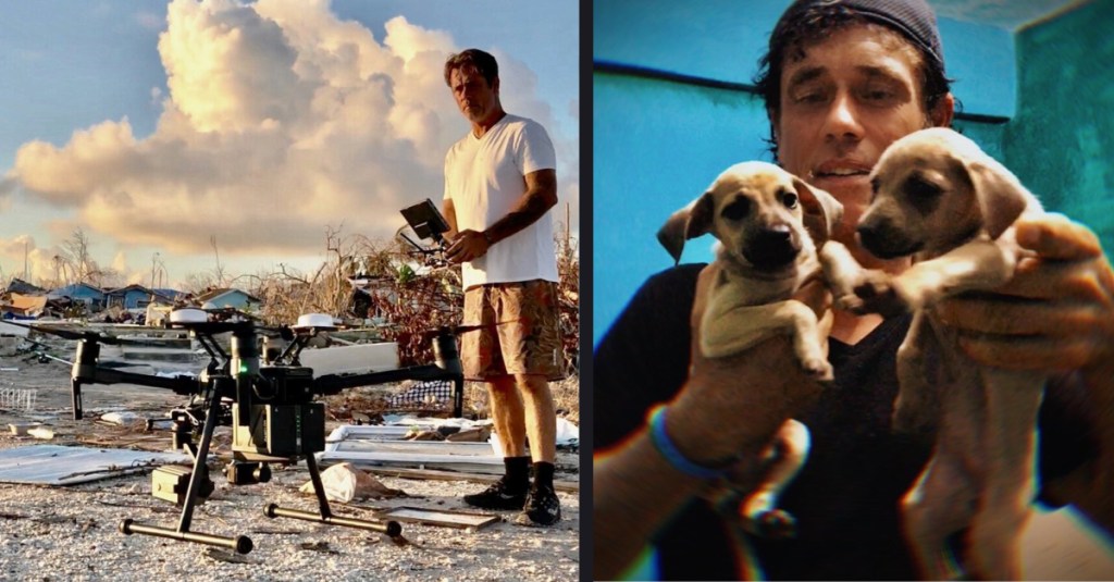 Man Uses Drone With a Thermal Camera to Find and Rescue Animals in Disaster Areas