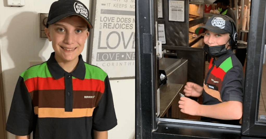 Dad Sparks Debate After Posting Pics of 14-Year-Old Son Working at Burger King