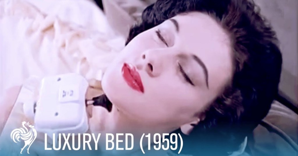 A 1959 Commercial for a High Tech Bed That Features a Control Panel With Room for a Cup of Tea