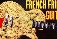 A Guitar Made Out of French Fries