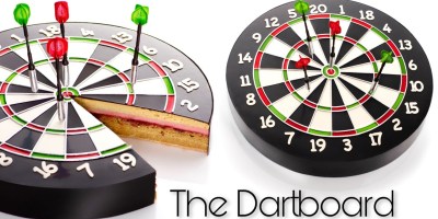 A Realistic Dartboard Made Out of Cake