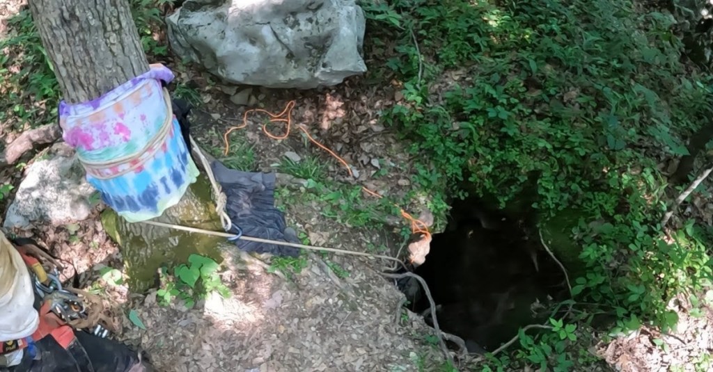 Two Brothers Explore a Hole That Leads to a Massive 220-Foot Drop Down Into a Cave