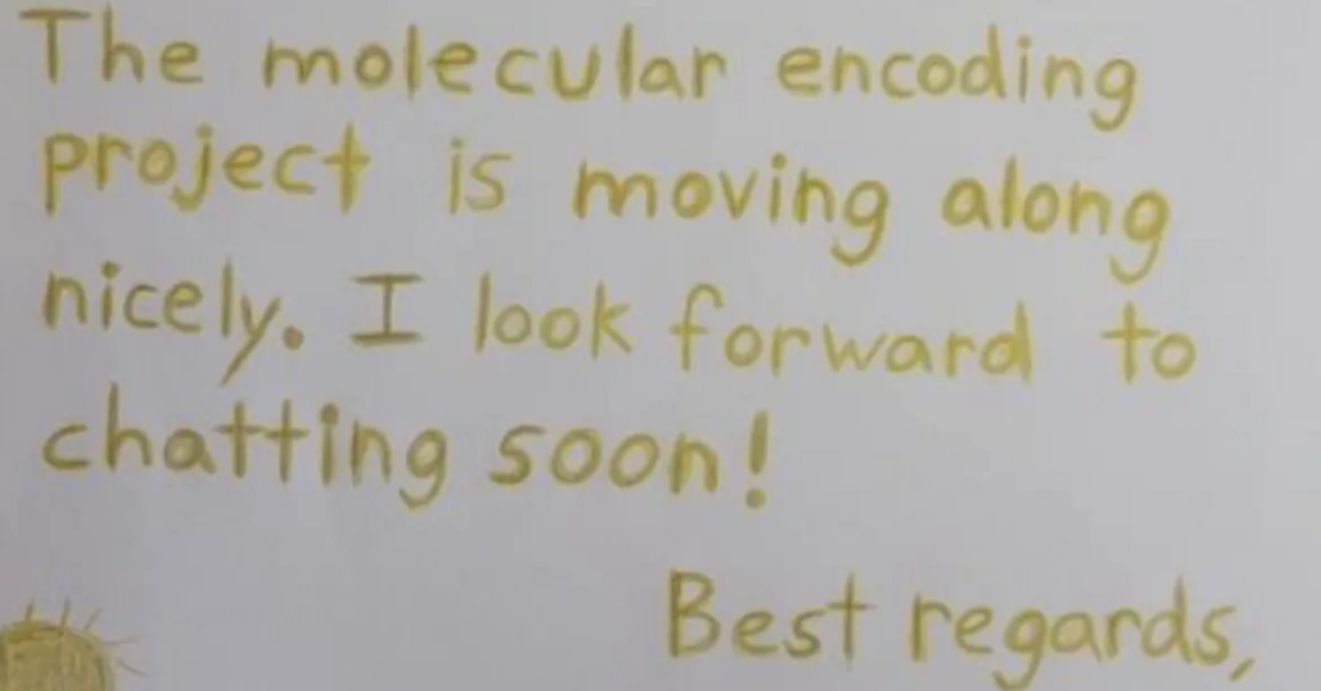 You May Be Able to Send Secret Messages in the Molecular Code of Ink Someday