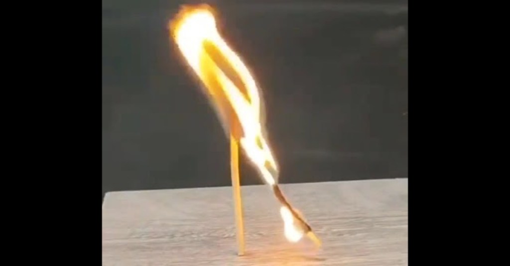 These Burning Matchsticks Look Like They’re Kissing After They’re Lit