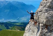 Watch This Man Climb a Vertical Cliff Path in the Swiss Alps