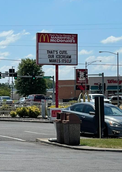 Screen Shot 2022 08 19 at 1.05.28 PM This Sign Feud Between a McDonald’s and a Dairy Queen in Missouri Is Hilarious
