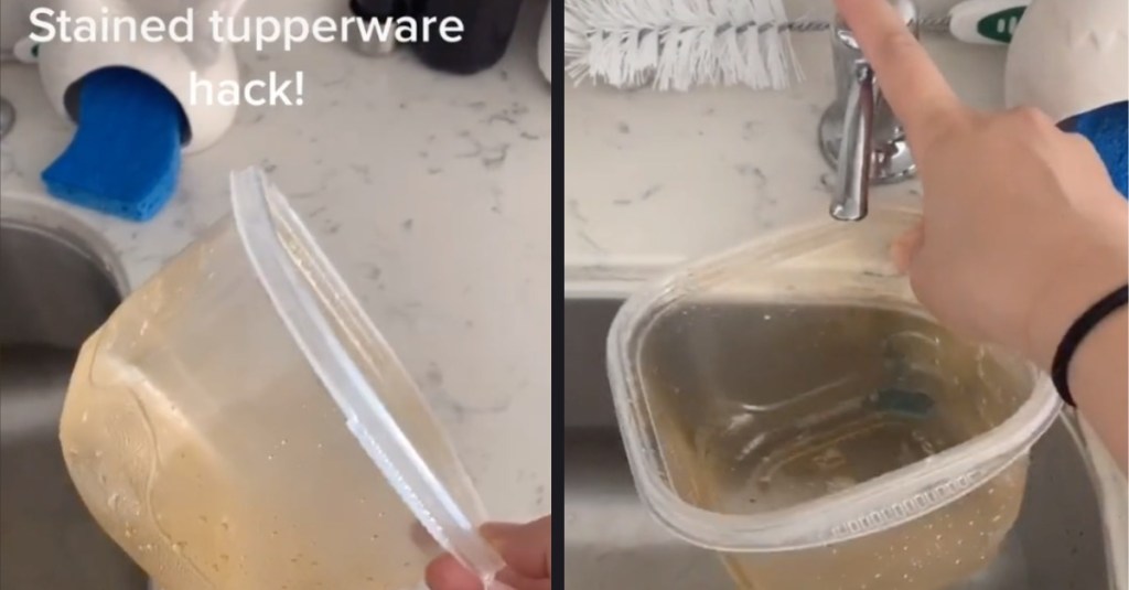 Get Stains Out of Your Plastic Containers With This Easy Cleaning Hack