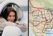 Follow This Road Trip Map for a Full Year of 70 Degree Weather