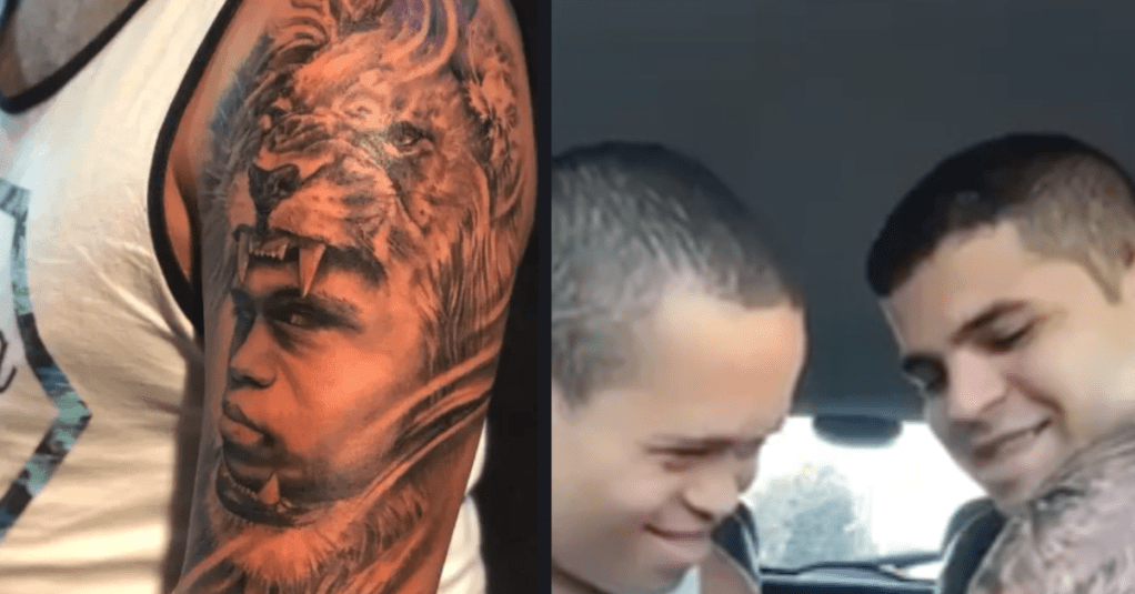 Man Got a Tattoo of His Little Brother With Down Syndrome and He Absolutely Loves It