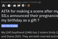 Is She Wrong for Making a Scene After Her Sisters-In-Law Announced Their Pregnancies at Her Wedding? People Responded.