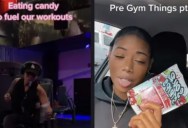 Man Heard Eating Sour Candy Before Going to the Gym Is Good for You So He Gave It a Shot