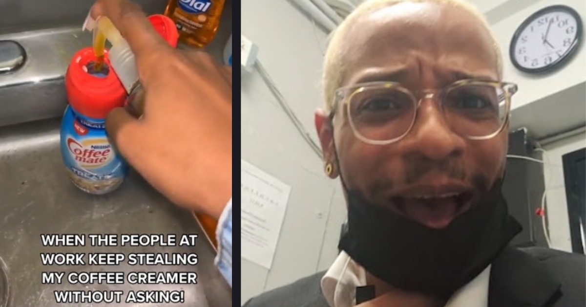 A Man Sounded Off After an Employee Put Soap in Coffee Creamer So Co-Workers Would Stop Stealing It