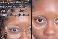 Woman Tailors Her Eyeshadow to the Frames of Her Glasses and the Internet Has Thoughts