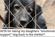 Man Asks if He’s Wrong for Taking His Daughter’s Emotional Support Dog Back to the Shelter