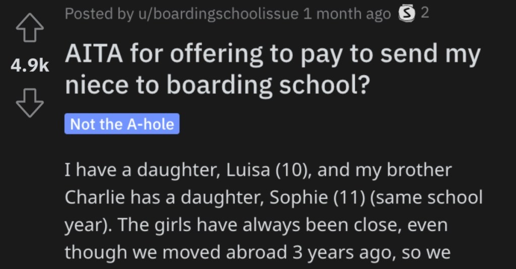 She Offered to Pay to Send Her Niece to Boarding School. Was She Wrong?