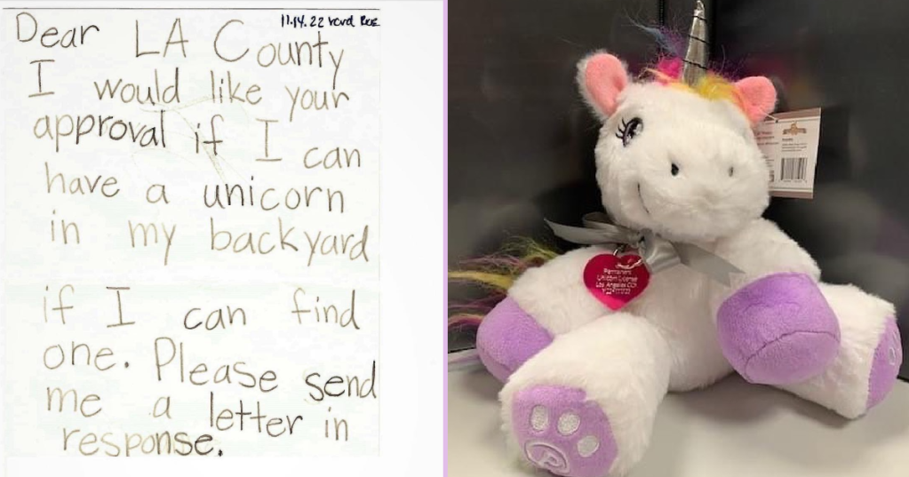 City Sends Adorable Response To Girl Asking Permission To Own A Unicorn