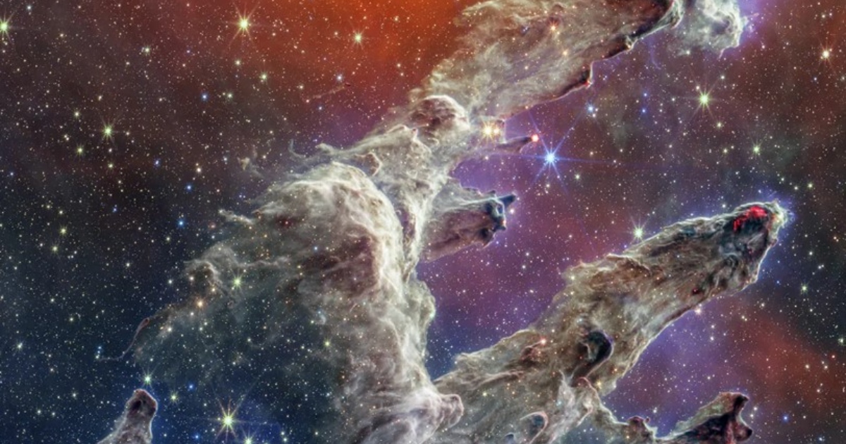 Combined pillars featured image Pillars of Creation Combined Image From JWST is Breathtakingly Beautiful
